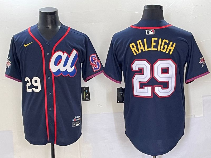 Men 2025 Seattle Mariners #29 Raleigh Blue All star Nike MLB Jersey style 1->seattle mariners->MLB Jersey
